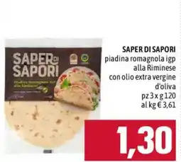 Emisfero Saper di sapori piadina romagnola igp alla riminese offerta