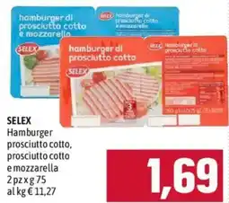 Emisfero Hamburger prosciutto cotto SELEX offerta