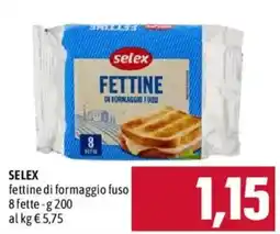 Emisfero Selex fettine di formaggio fuso offerta