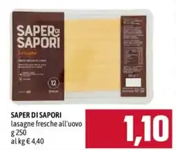 Emisfero Saper di sapori lasagne fresche all'uovo offerta
