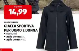 ALDI ADVENTURIDGE GIACCA SPORTIVA PER UOMO E DONNA offerta