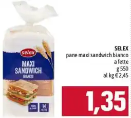 Emisfero Selex pane maxi sandwich bianco offerta
