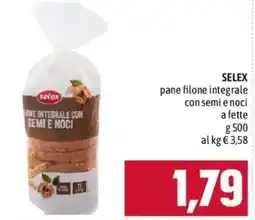 Emisfero SELEX pane filone integrale con semi e noci offerta