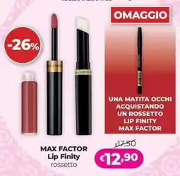 Acqua & Sapone MAX FACTOR Lip Finity offerta
