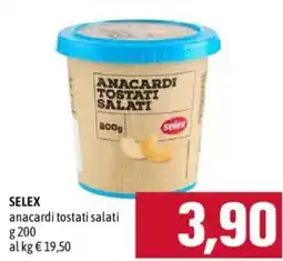 Emisfero Selex anacardi tostati salati offerta