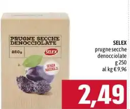 Emisfero Prugne secche denocciolate Selex offerta