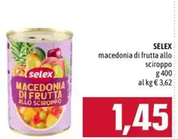 Emisfero Selex macedonia di frutta allo sciroppo offerta