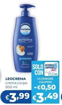 Acqua & Sapone LEOCREMA crema corpo 500 ml offerta