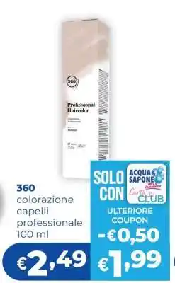 Acqua & Sapone 360 colorazione capelli professionale 100 ml offerta