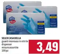 Emisfero SELEX CASA BELLA guanti monouso in nitrile offerta