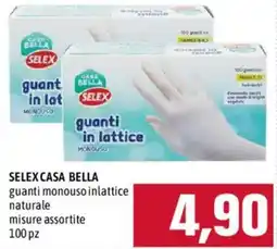 Emisfero SELEX CASA BELLA guanti monouso in lattice naturale offerta
