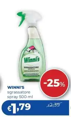 Acqua & Sapone WINNI'S sgrassatore spray 500 ml offerta