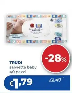 Acqua & Sapone TRUDI salviette baby 40 pezzi offerta