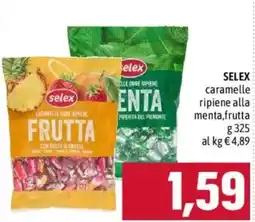 Emisfero Selex caramelle ripiene frutta offerta