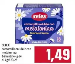 Emisfero SELEX camomilla solubile con melatonina offerta