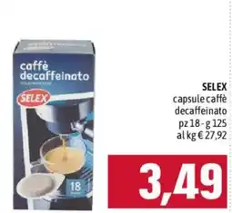 Emisfero SELEX caffè decaffeinato offerta