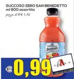 SuperOne Succoso zero San Benedetto offerta