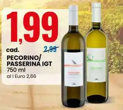 Eurospin PECORINO/PASSERINA IGT offerta