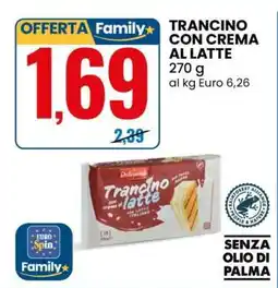 Eurospin TRANCINO CON CREMA AL LATTE offerta