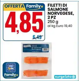 Eurospin FILETTI DI SALMONE NORVEGESE, 2 PZ offerta