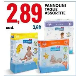 Eurospin PANNOLINI TAGLIE ASSORTITE offerta