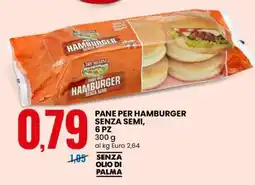 Eurospin PANE PER HAMBURGER SENZA SEMI offerta