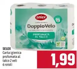 Emisfero SELEX Carta igienica profumata al talco 2 veli offerta