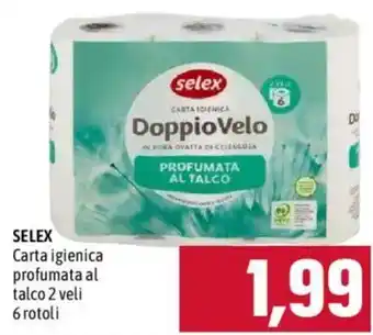 SELEX Carta igienica profumata al talco 2 veli