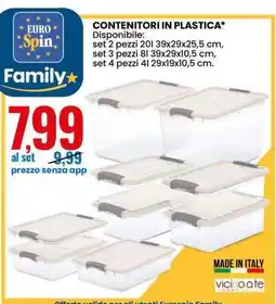 Eurospin Contenitori in plastica offerta