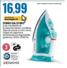 Eurospin FERRO DA STIRO offerta