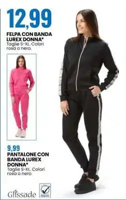 Eurospin Felpa Con Banda Lurex Donna offerta