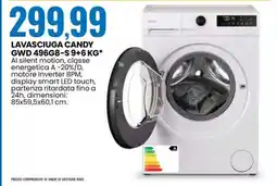 Eurospin LAVASCIUGA CANDY GWD 496G8-S 9+6 KG offerta