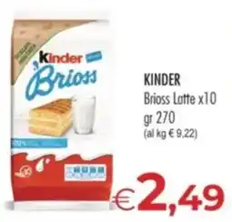 MerSi Supermercati Kinder Brioss Latte offerta