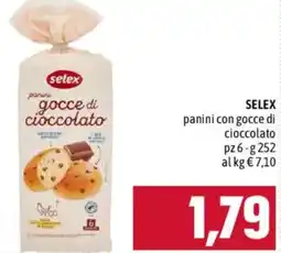 Emisfero Selex panini con gocce di cioccolato offerta