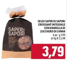 Emisfero Saper di Sapori croissant integrale con granella di zucchero di canna offerta