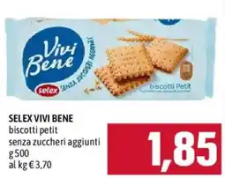 Emisfero Selex Vivi Bene biscotti petit senza zuccheri aggiunti offerta