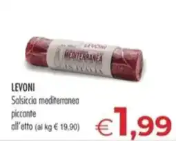 MerSi Supermercati Levoni Salsiccia mediterranea piccante offerta