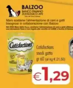 MerSi Supermercati Catisfactions snack gatto offerta