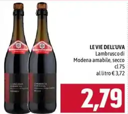 Emisfero Le vie dell'uva Lambrusco di Modena amabile, secco offerta