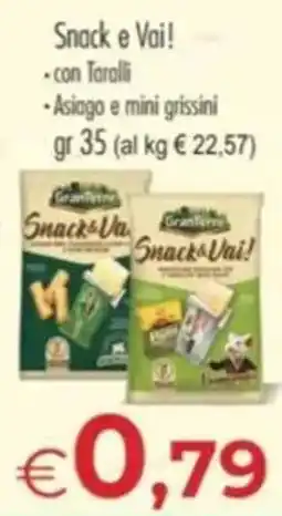 MerSi Supermercati Snack e Vai! con Taralli Asiago e mini grissini offerta