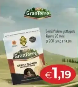 MerSi Supermercati GranTerre Grana Padano grattugiato Riserva offerta