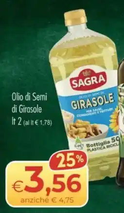 MerSi Supermercati Olio di Semi di Girasole Sagra offerta