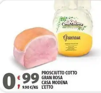 Vivo Supermercati Prosciutto Cotto Gran Rosa Casa Modena offerta