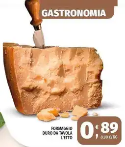 Vivo Supermercati Formaggio duro da tavola l'etto offerta