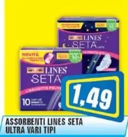 Punto Vigas Assorbenti Lines Seta Ultra offerta