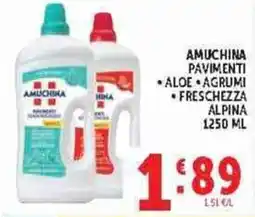 Deco Supermercati Amuchina pavimenti aloe agrumi offerta