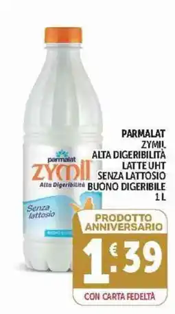 Deco Supermercati Parmalat Zymil latte UHT senza lattosio offerta