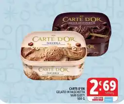 Deco Supermercati Carte d'Or gelato in vaschetta vari gusti offerta