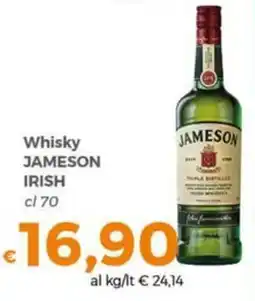 Tocal Whisky Jameson Irish offerta