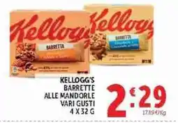 Deco Supermercati Kellogg's barrette alle mandorle offerta